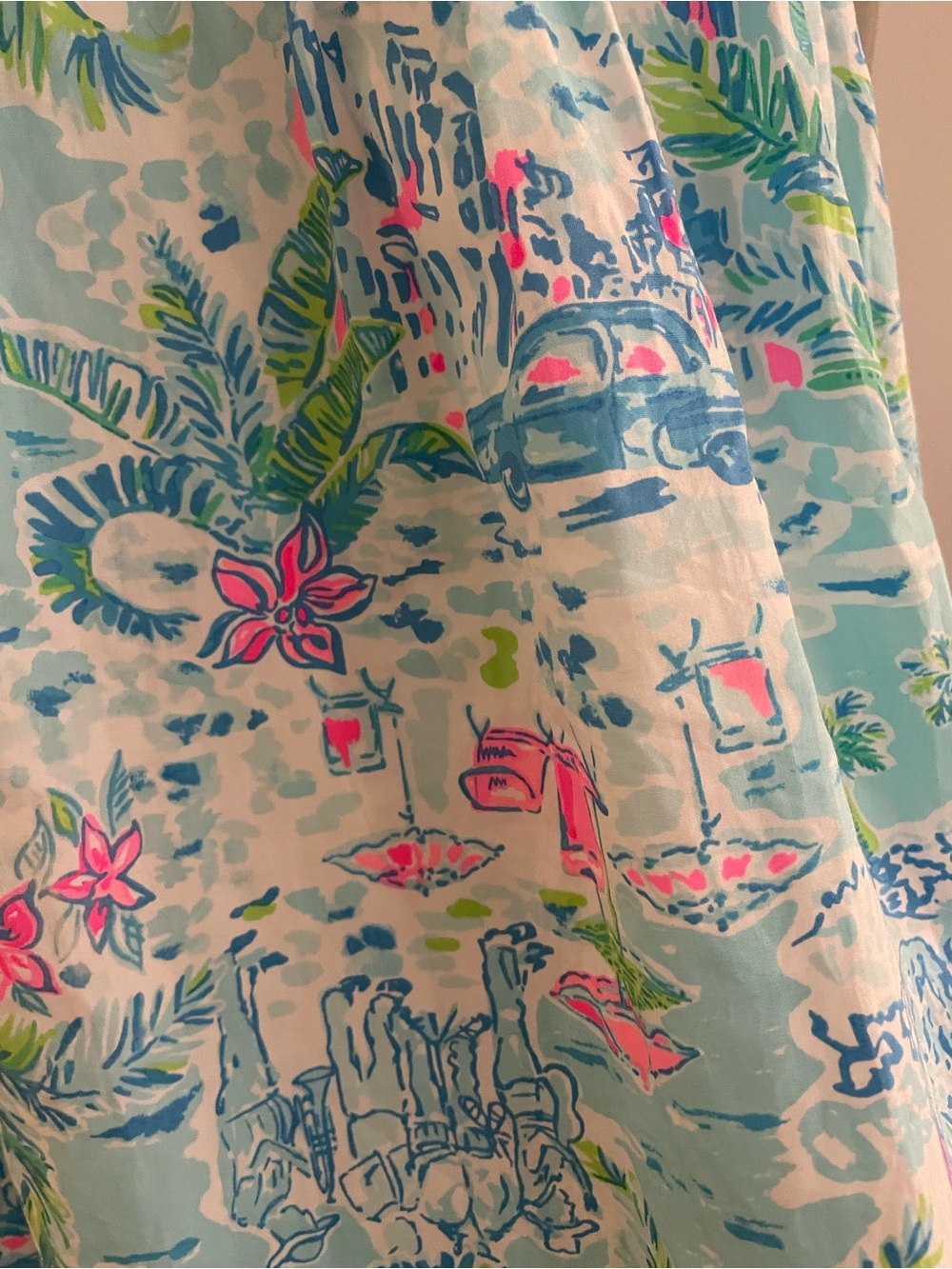 Light Blue Floral Sundress with Pink Accents - Picture 3 of 4